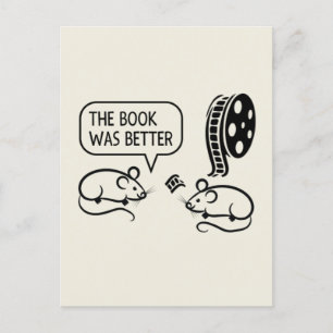 Funny The Book Was Better Mice Postcard