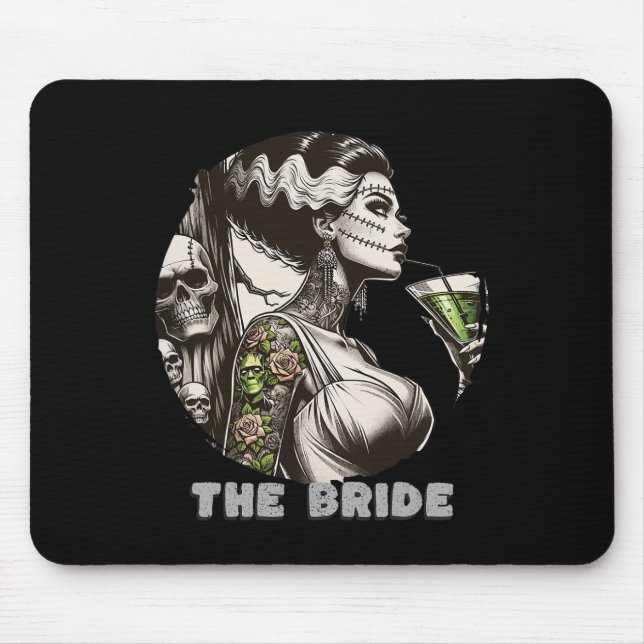Funny The Bride The Monster Frankenstein Spooky Ha Mouse Mat (Front)