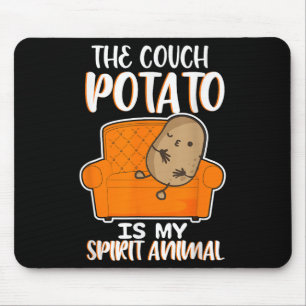 Funny The Couch Potato Is My Spirit Animal Lazy No Mouse Mat
