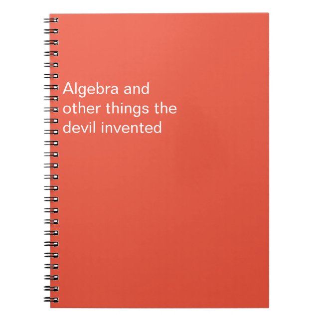 Funny The Devil Invented It Notebook (Front)