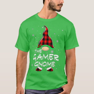 Funny The  Gnome Red Buffalo Plaid Christmas Pajam T-Shirt