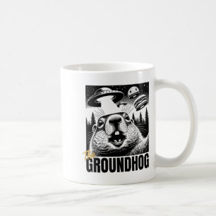 Funny The Groundhog This Hilarious Ufo Selfie Coffee Mug