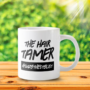 Funny The Hair Tamer Hashtag Name Large Coffee Mug