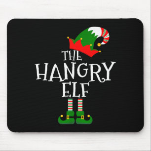 Funny The Hangry Elf Matching Family Group Gift Ch Mouse Mat