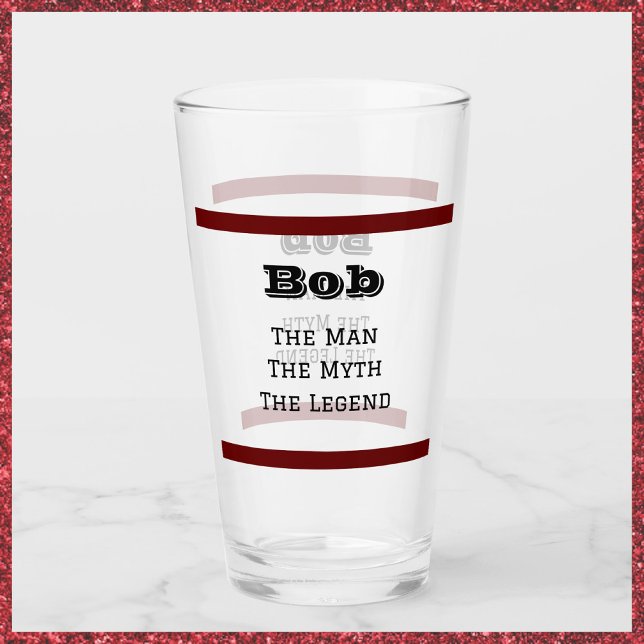 Funny The Man The Myth The Legend Glass (Creator Uploaded)