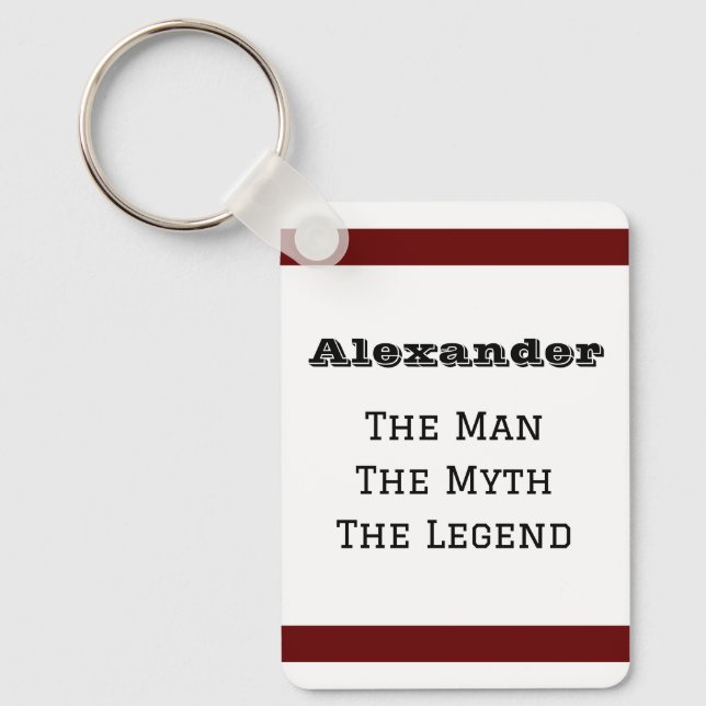 Funny The Man The Myth The Legend Quote Key Ring (Front)