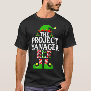 Funny The Project Manager Elf Christmas Family Mat T-Shirt