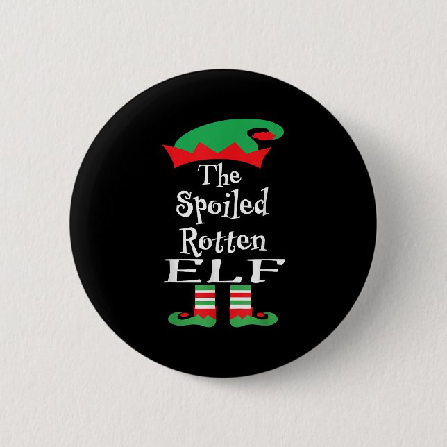 Funny The Siled Rotten Elf Shirt Christmas Matchin 6 Cm Round Badge (Front)