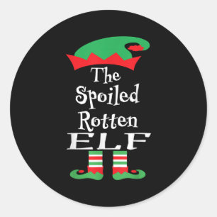 Funny The Siled Rotten Elf Shirt Christmas Matchin Classic Round Sticker