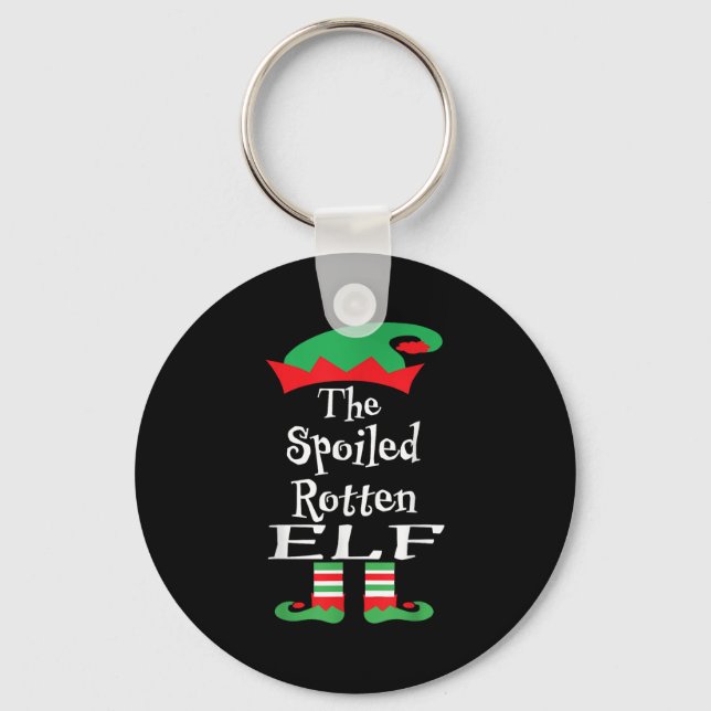 Funny The Siled Rotten Elf Shirt Christmas Matchin Key Ring (Front)