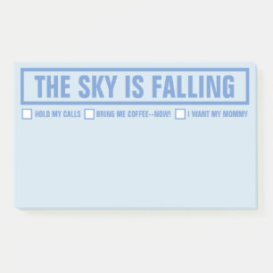 Funny "The Sky Is Falling" 10"x6" Post-it Notes