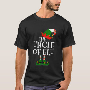 Funny The Uncle of Elf Gift Matching Family Group T-Shirt