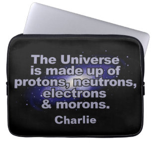 Funny "The Universe" custom name laptop sleeves