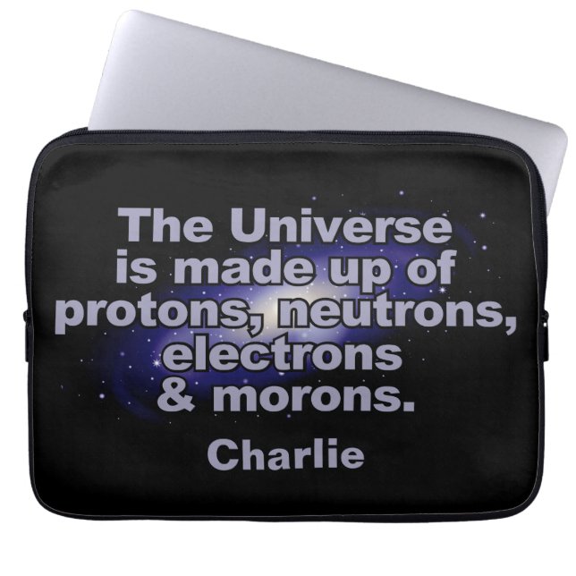 Funny "The Universe" custom name laptop sleeves (Front)