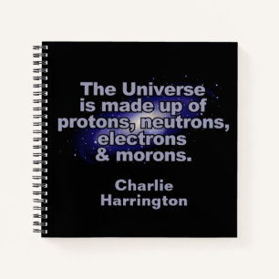 Funny "The Universe" custom name notebook