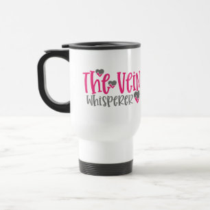 Funny the vein whisperer Nurse word art Travel Mug