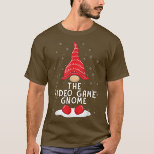 Funny The Video Game Gnome Christmas Pyjamas Xmas  T-Shirt