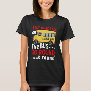 Funny The WHEELS On The BUS Toddler Kids Boys T-Shirt