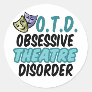 Funny Theatre Classic Round Sticker