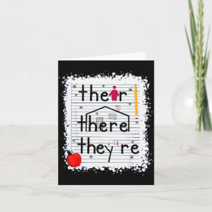 Funny Their There They Are Book English Grammar Te Card