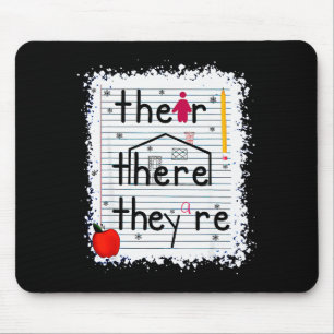 Funny Their There They Are Book English Grammar Te Mouse Mat