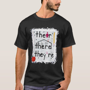 Funny Their There They Are Book English Grammar Te T-Shirt
