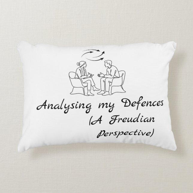 Funny therapy analysing my defences decorative cushion (Front)