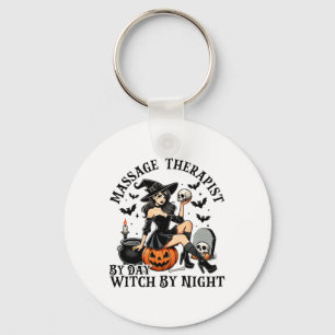 Funny Therapy Halloween Mage Therapist By Day Witc Key Ring