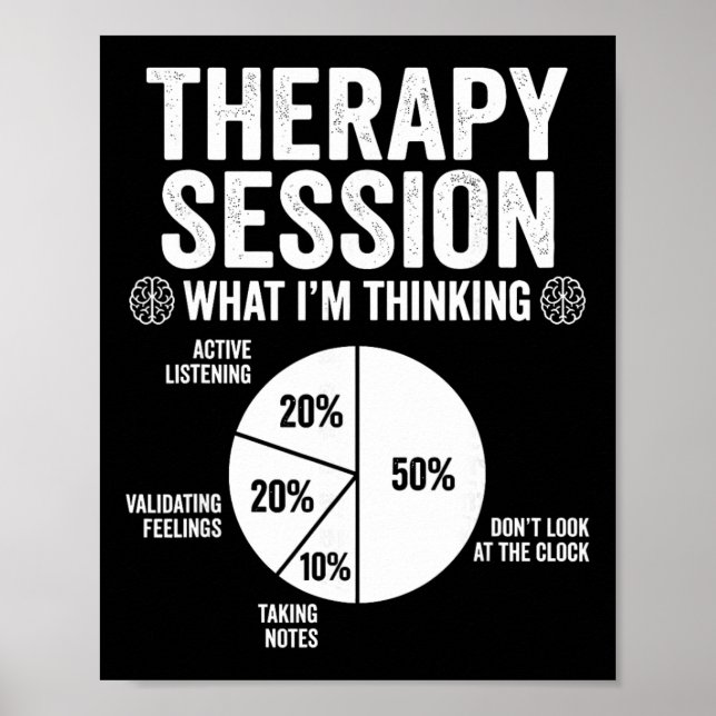 Funny Therapy Session Pie Chart For Counsellor The (Front)