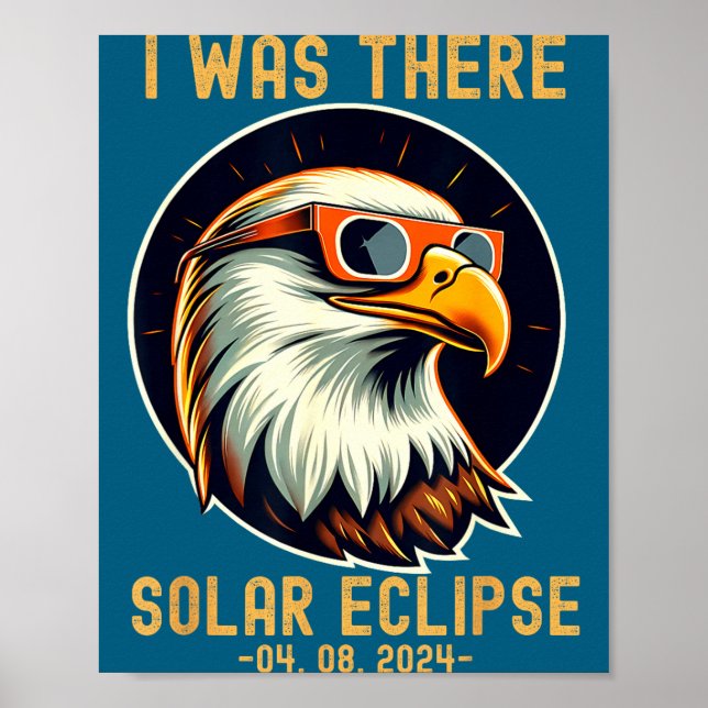 Funny There Total Solar Eclipse Vintage Poster (Front)