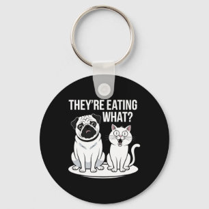 Funny They're Eating The Dogs Theyre Eating The Ca Key Ring
