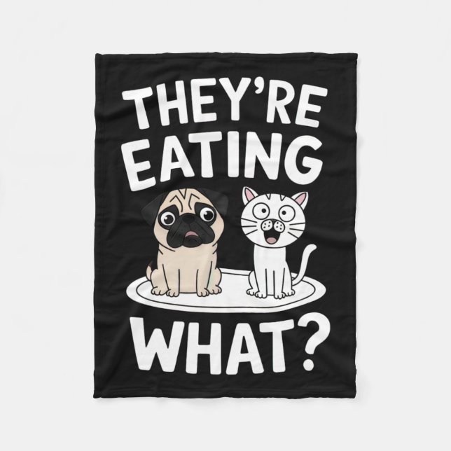 Funny They're Eating The Pets Humourous Trump Quot Fleece Blanket (Front)