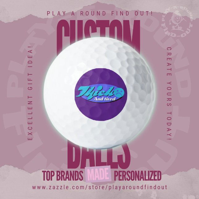 Funny Thick And Tired Mid-Century Titleist Pro V1 Golf Balls (Creator Uploaded)