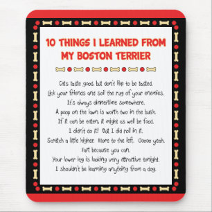Funny Things I Learned From My Boston Terrier Mouse Mat