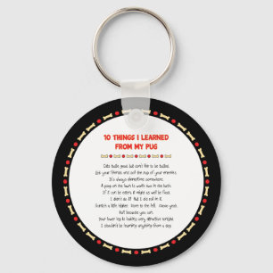 Funny Things I Learned From My Pug Key Ring
