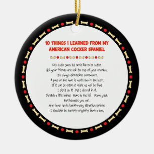 Funny Things Learned From American Cocker Spaniel Ceramic Tree Decoration