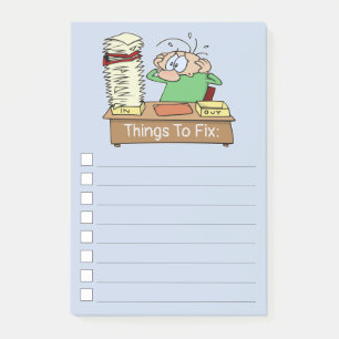 Funny Things To Fix List With Checkboxes Post-it Notes