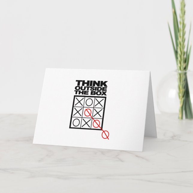 Funny Think Outside the box Card (Front)