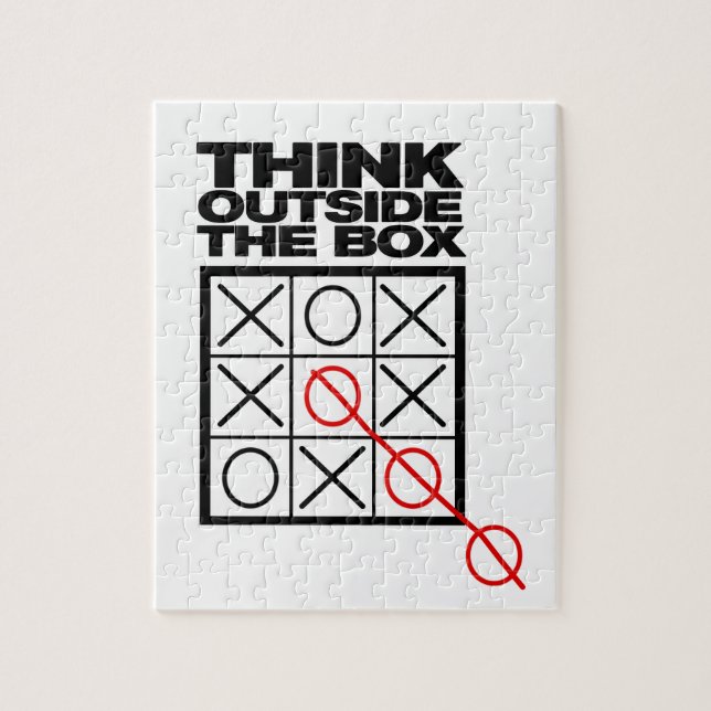 Funny Think Outside the box Jigsaw Puzzle (Vertical)