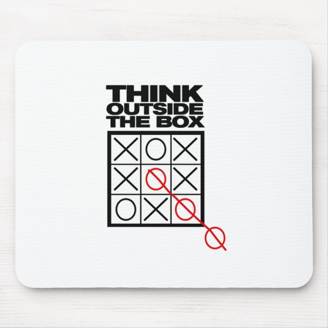 Funny Think Outside the box Mouse Mat (Front)