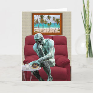 Funny Thinker Thinking of You Card