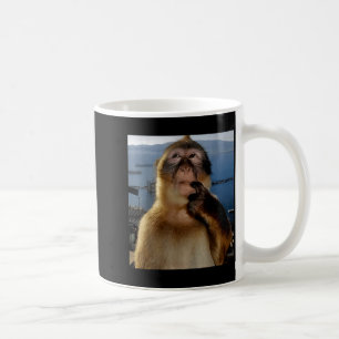 Funny Thinking Monkey Meme Curious Ape Brainrot Gi Coffee Mug