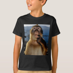 Funny Thinking Monkey Meme Curious Ape Brainrot Gi T-Shirt