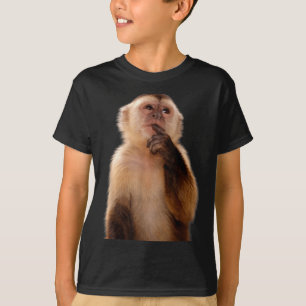 Funny thinking monkey meme sarcastic T-Shirt