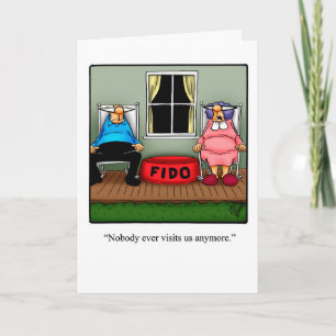 Funny Thinking Of You Greeting Card