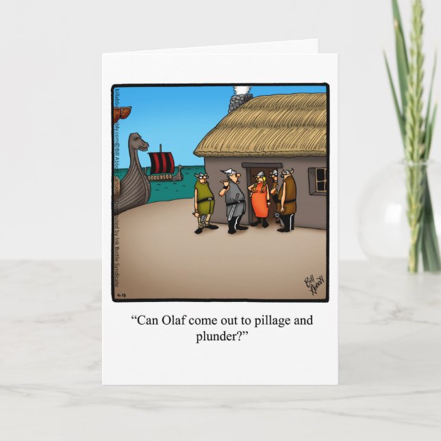 Funny Thinking Of You Humour Greeting Card (Front)