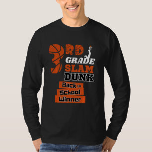 Funny Third Grade Slam Dunk Back To School Winner  T-Shirt