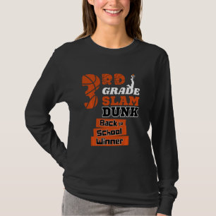 Funny Third Grade Slam Dunk Back To School Winner T-Shirt