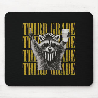 Funny Third Grade Teacher Fvibesl Racoon Back To Mouse Mat