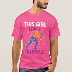 Funny This Girl Loves Volleyball Sport T-Shirt